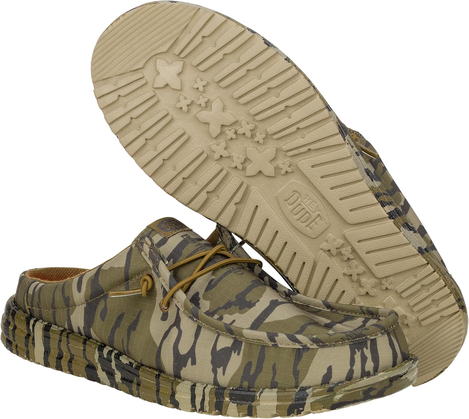 HEYDUDE Wally Slip Mossy Oak BTML Olive Tree Camo Size 8, Mens Shoes, Slip-on Loafers, Comfortable & Light-Weight