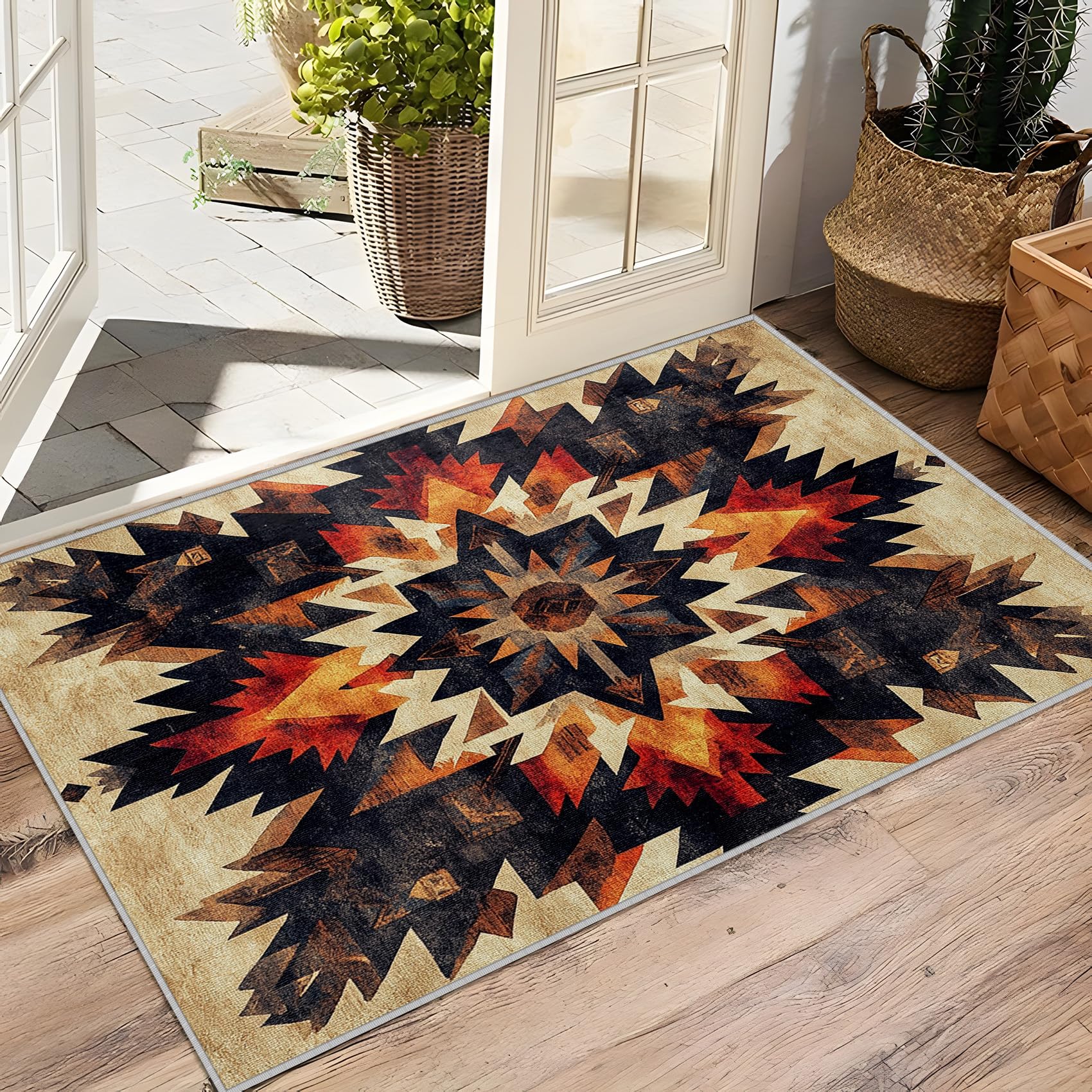 Amazon.com: Yoozitrees Aztec Rug for Living Room - Native American