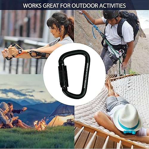 Miniatura 7 de Fusion Climb Swift Lock - Mosquetón de aluminio con bloqueo automático, ligero y fuerte para trabajadores de gran altitud, hamacas, accesorios