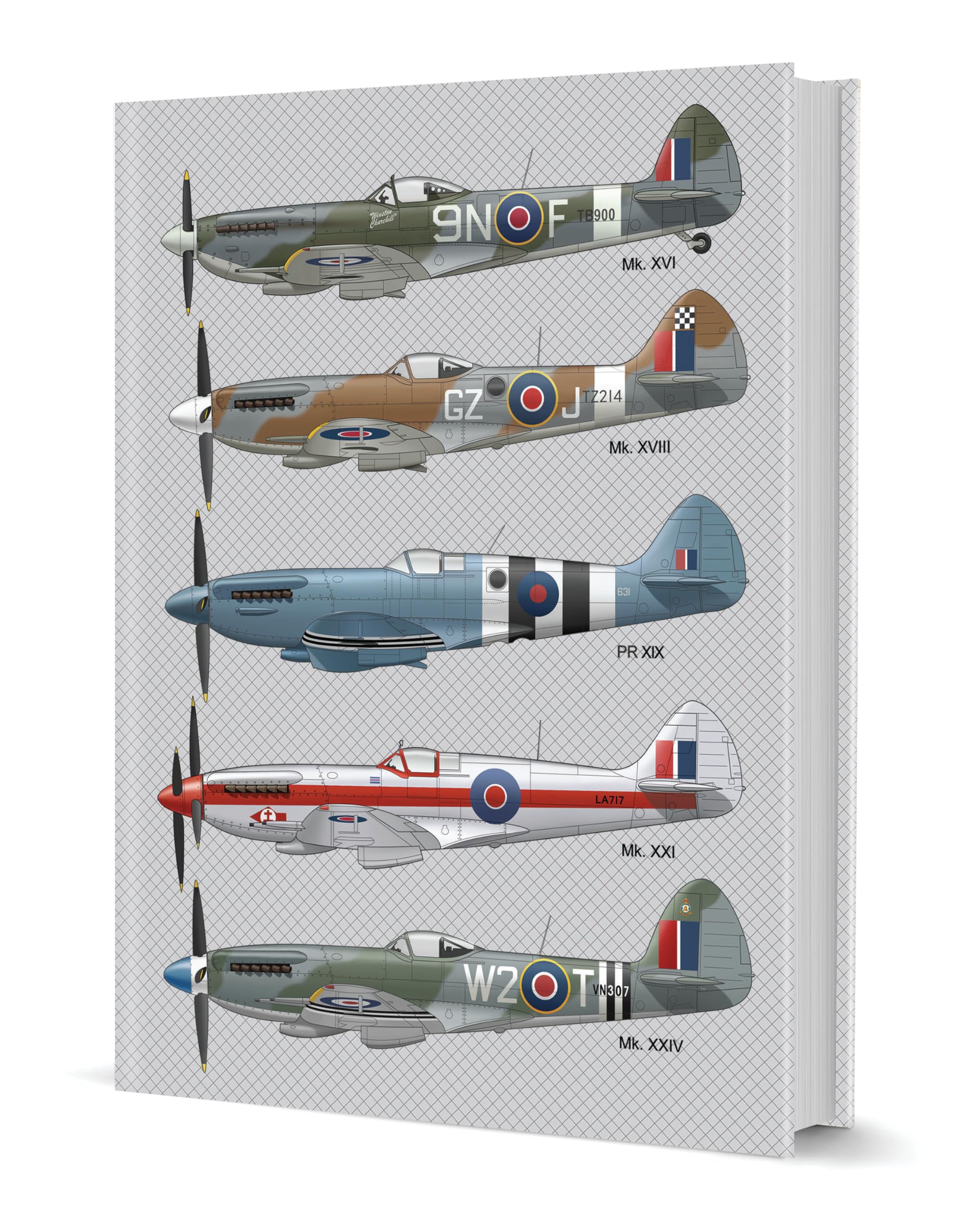 Coach House Partners Spitfire Hardback Notebook, A5, 120 Pages Lined, Multi-Coloured