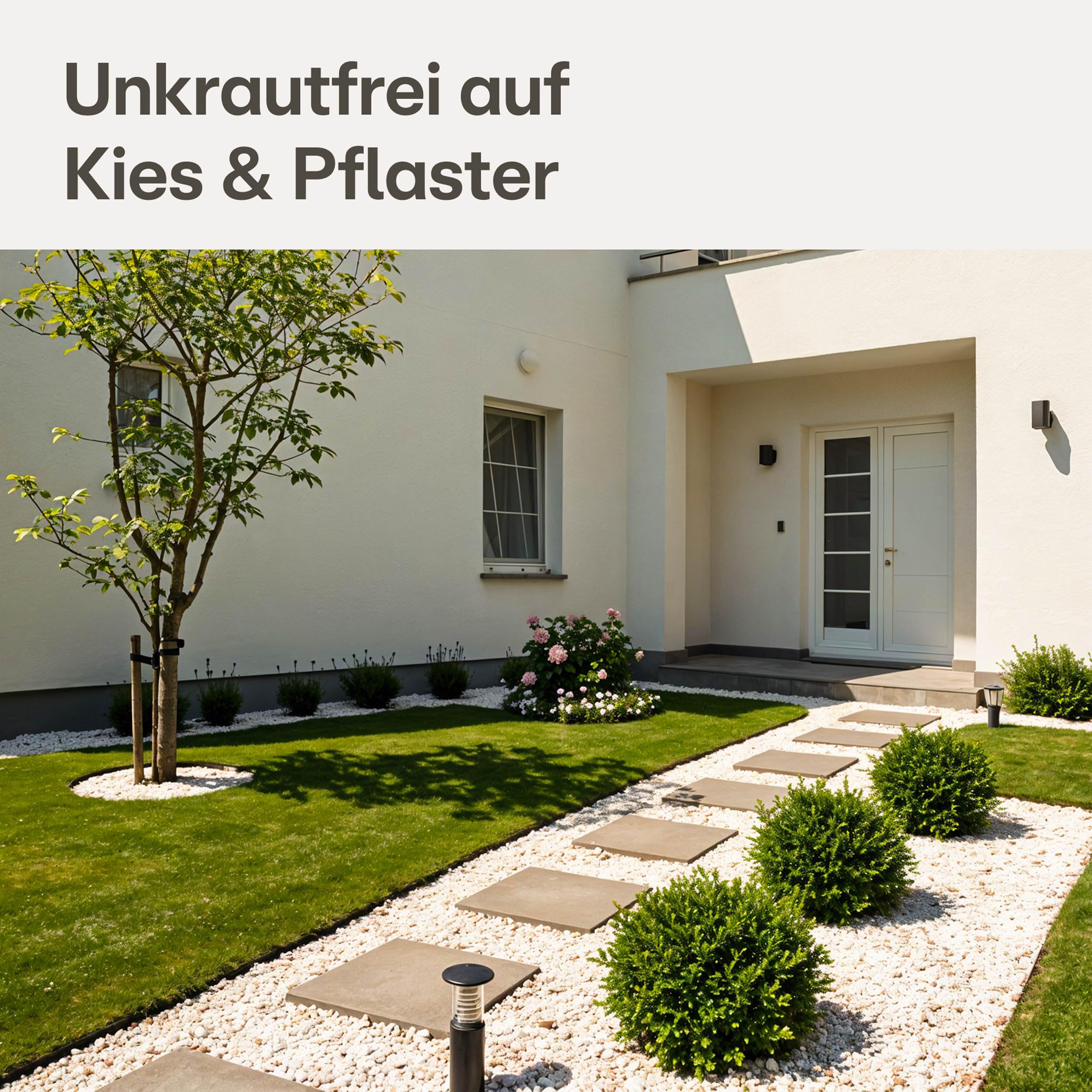 Praknu Gartenvlies 150g/m² mit 12 Erdankern – Extra Stark & Reißfest – 25m² Mulchvlies für dauerhaften Unkrautschutz – Für Wege, Kies & Steingärten