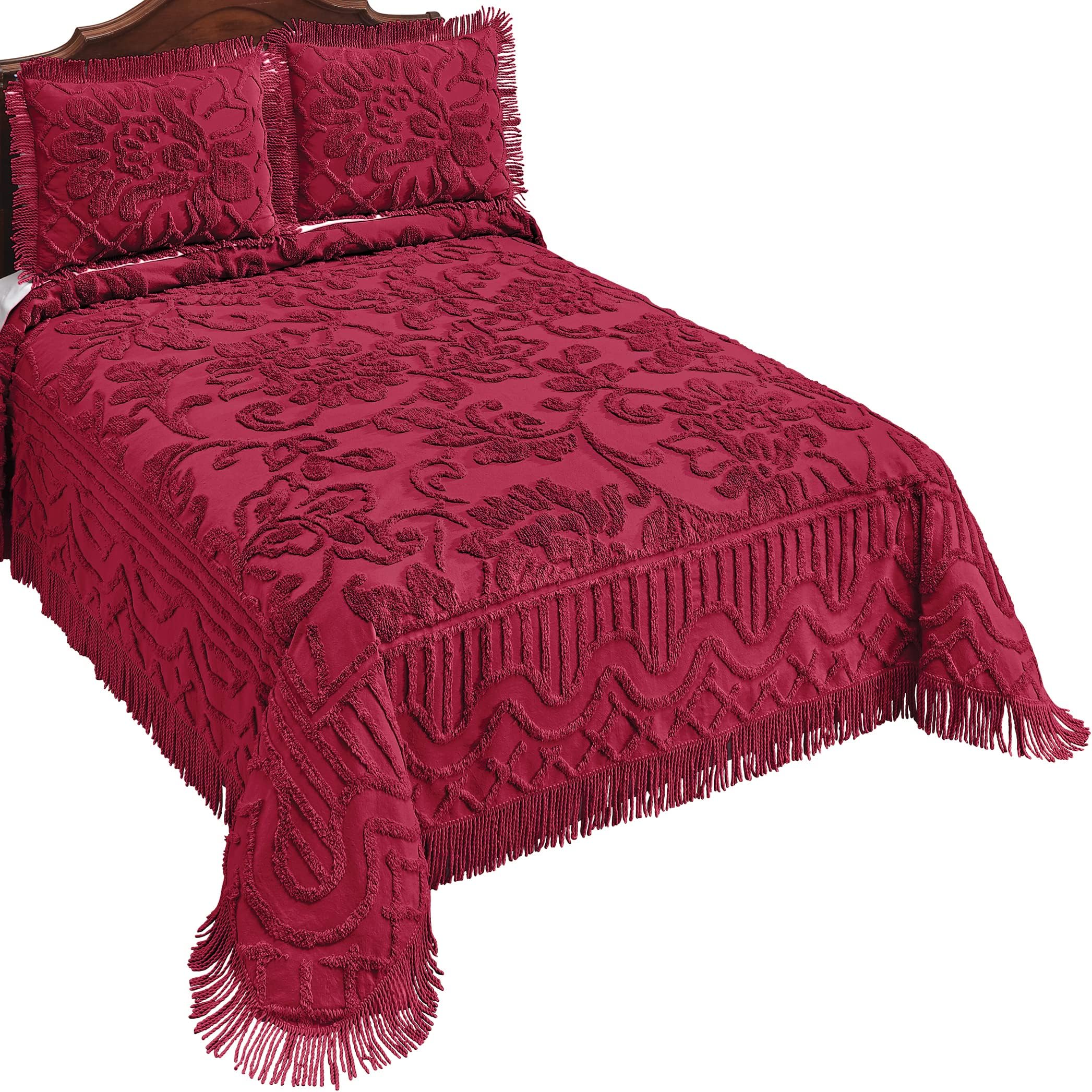 Collections Etc Elegant Victoria Plush Chenille Bedspread