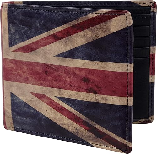 Mala Leather - Cartera delgada para hombre Union Jack Kalmin Collection, multicolor, multicolor, gama Union Jack, Multi Color, Gama Union Jack