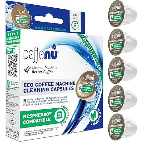 Caffenu Eco Nespresso Cleaning Capsules: Barista-Grade Nespresso Machine Cleaner