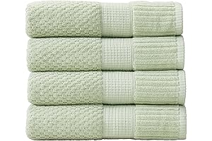 NY Loft Sage Bath Wipes| 4-Pack Soft Absorbent Quick-Dry Bath Towel Sets