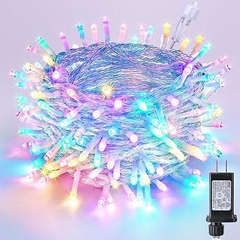 Joomer Easter String Lights 65FT 200 LED String Lights with 8 Modes Timer Connectable Waterproof Plug-in Indoor Outdoor Pastel Fairy lights for Easter Decorations