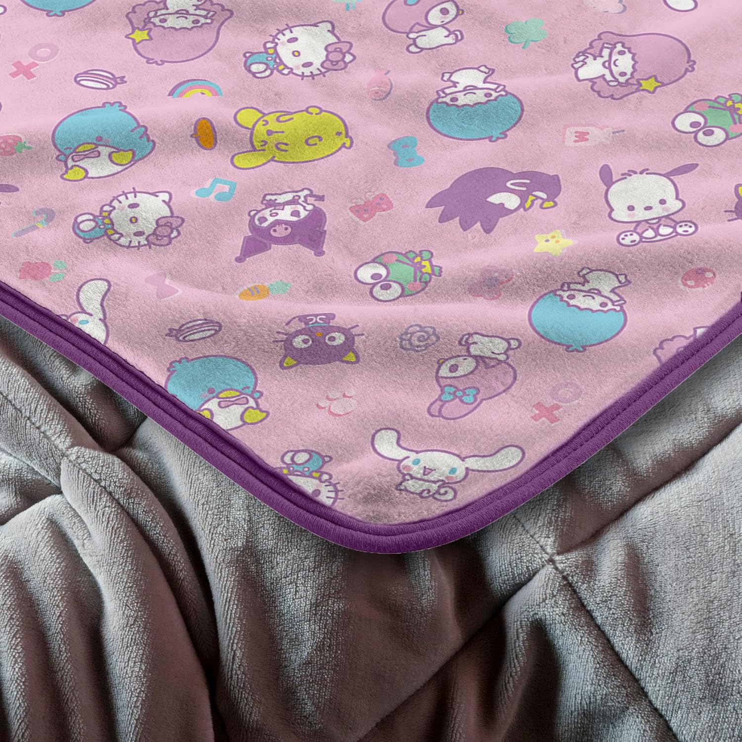 Sanrio Hello Kitty Dreamy Drop Cloud Throw Blanket for Couch and Chair, Cozy, Soft & Lightweight, Plush Character Blankets, 60x90 inches