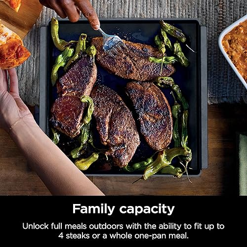 Miniatura 4 de Ninja XSKOCTPN Woodfire - Sartén de hierro fundido para exteriores, pre-sazonada, de alto calor, compatible con horno Woodfire para exteriores