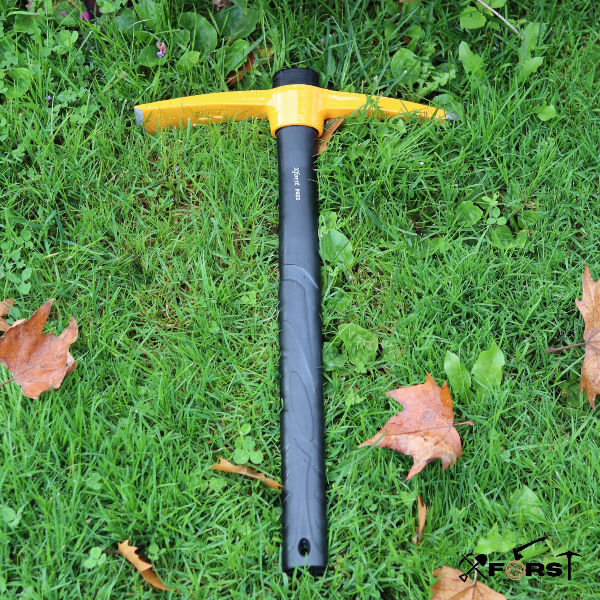 Xforst Set de Jardinage avec Pioche et Mini Pelle, avec des Manches en Fibre de Verre et têtes en Acier Forge. Idéale pour Le Jardinage et la Prospection. Modèle S800 + PF45N.