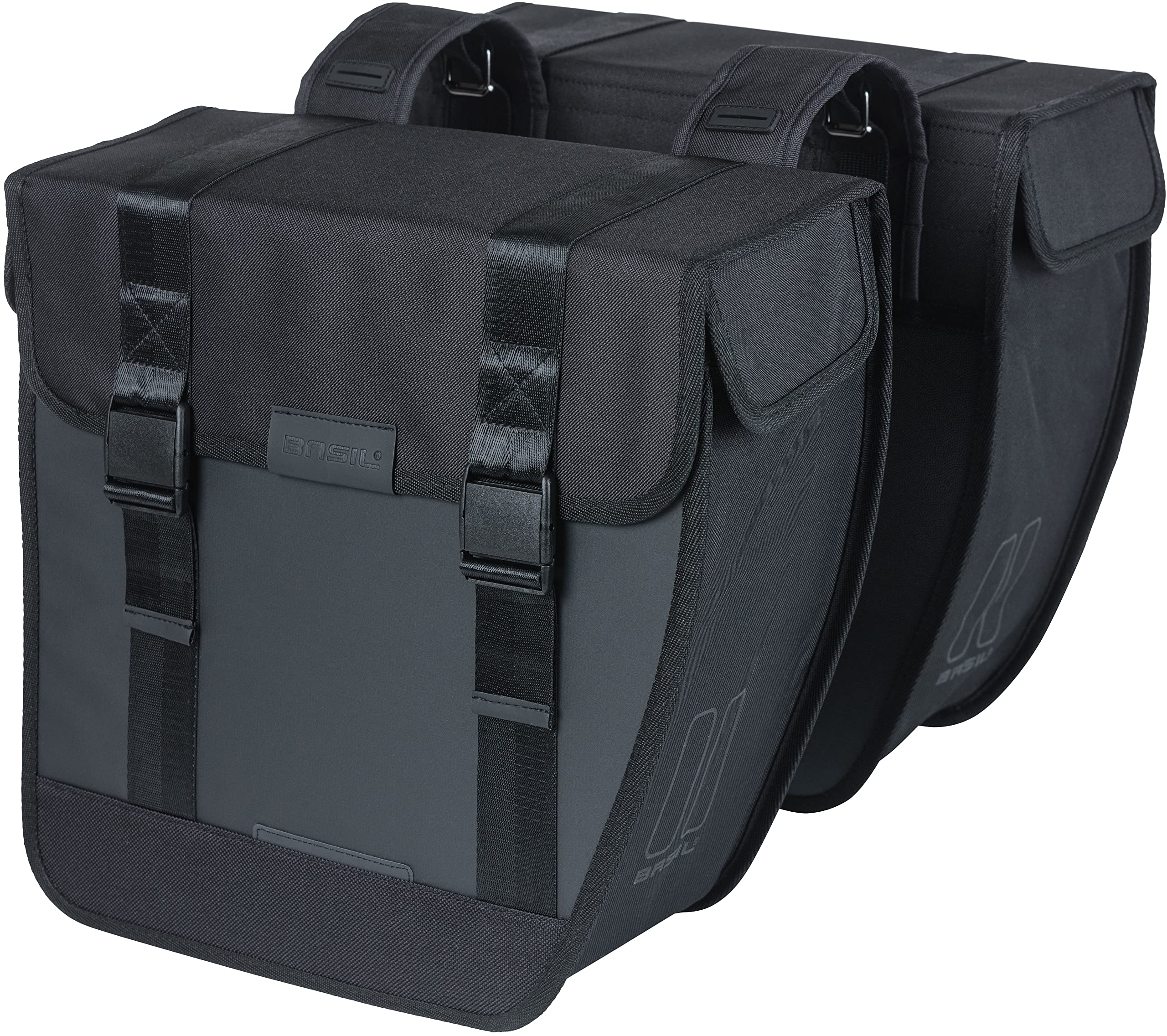 Basil Tour Waterproof XL - Sacoches Double Pour Bicyclette, 35 Litres, Noir, Étanche