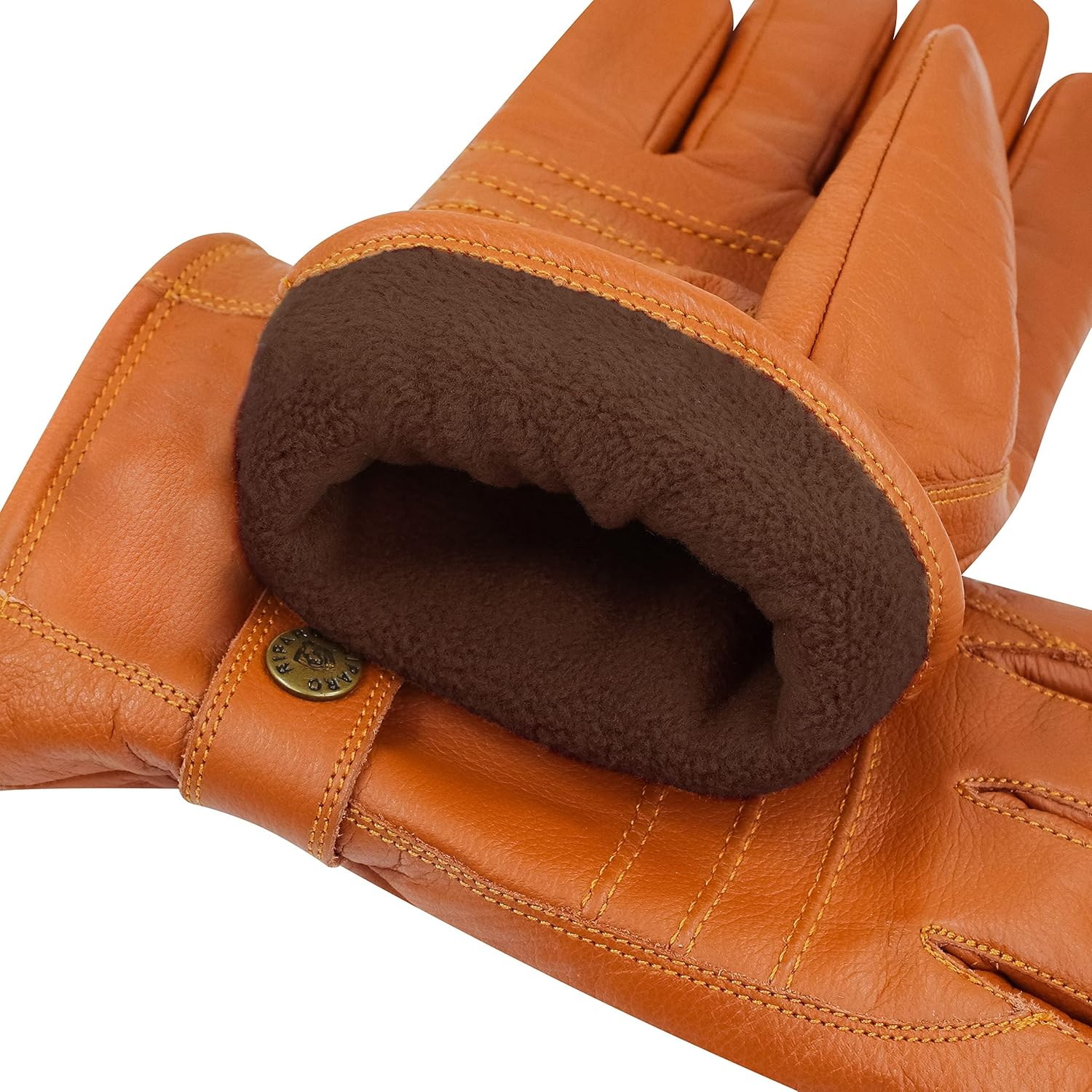 Riparo Winter Gloves for Men, Leather Winter Gloves for Cold Weather, Snow Gloves for Motorcycle Driving Hiking Outdoor - Image 6