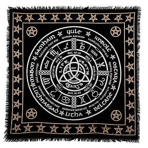 Indian Consigners Altar Cloth Pagan Wheel Witchcraft Alter Tarot Spread