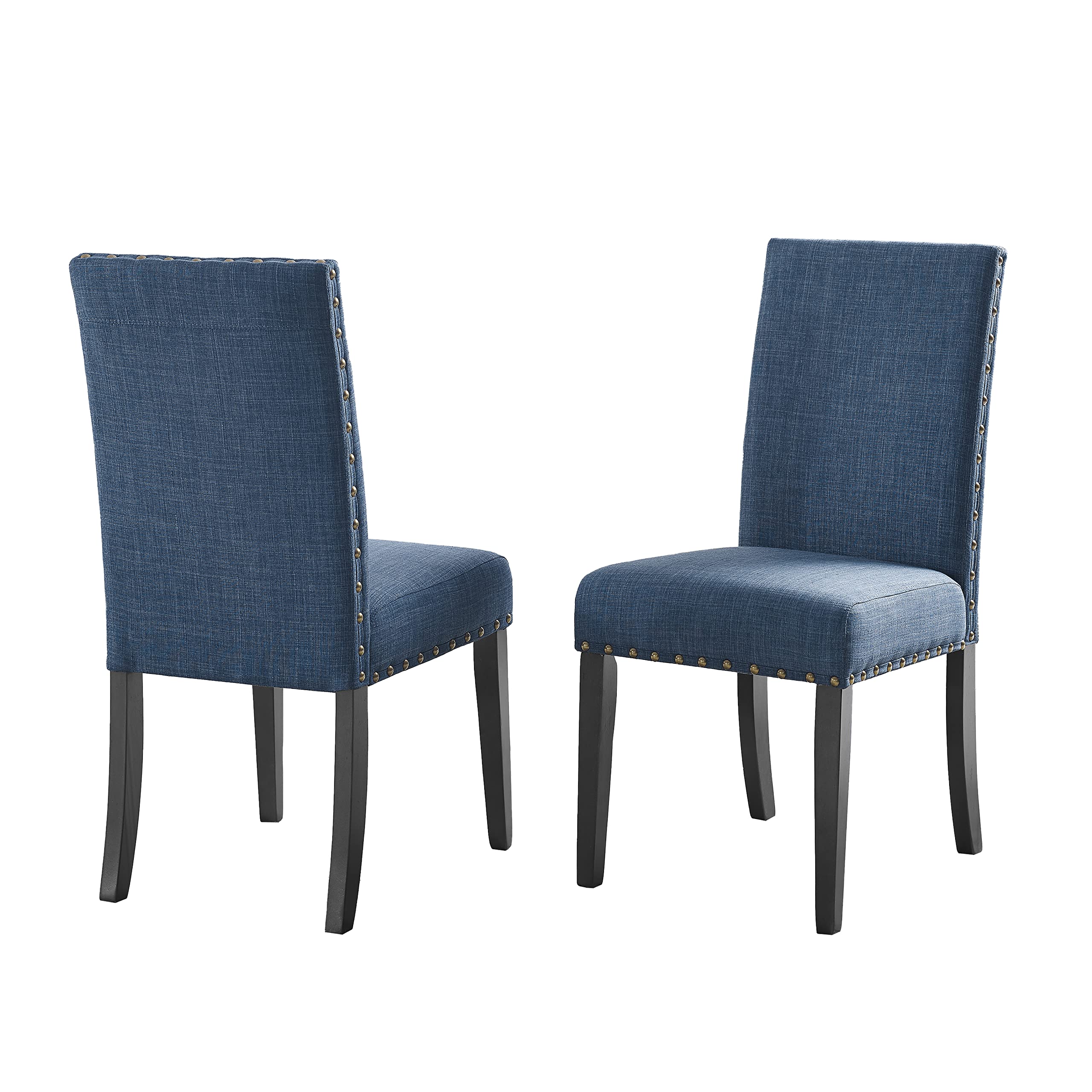 Amazon.com - Roundhill Furniture Biony Blue Fabric Dining Chairs