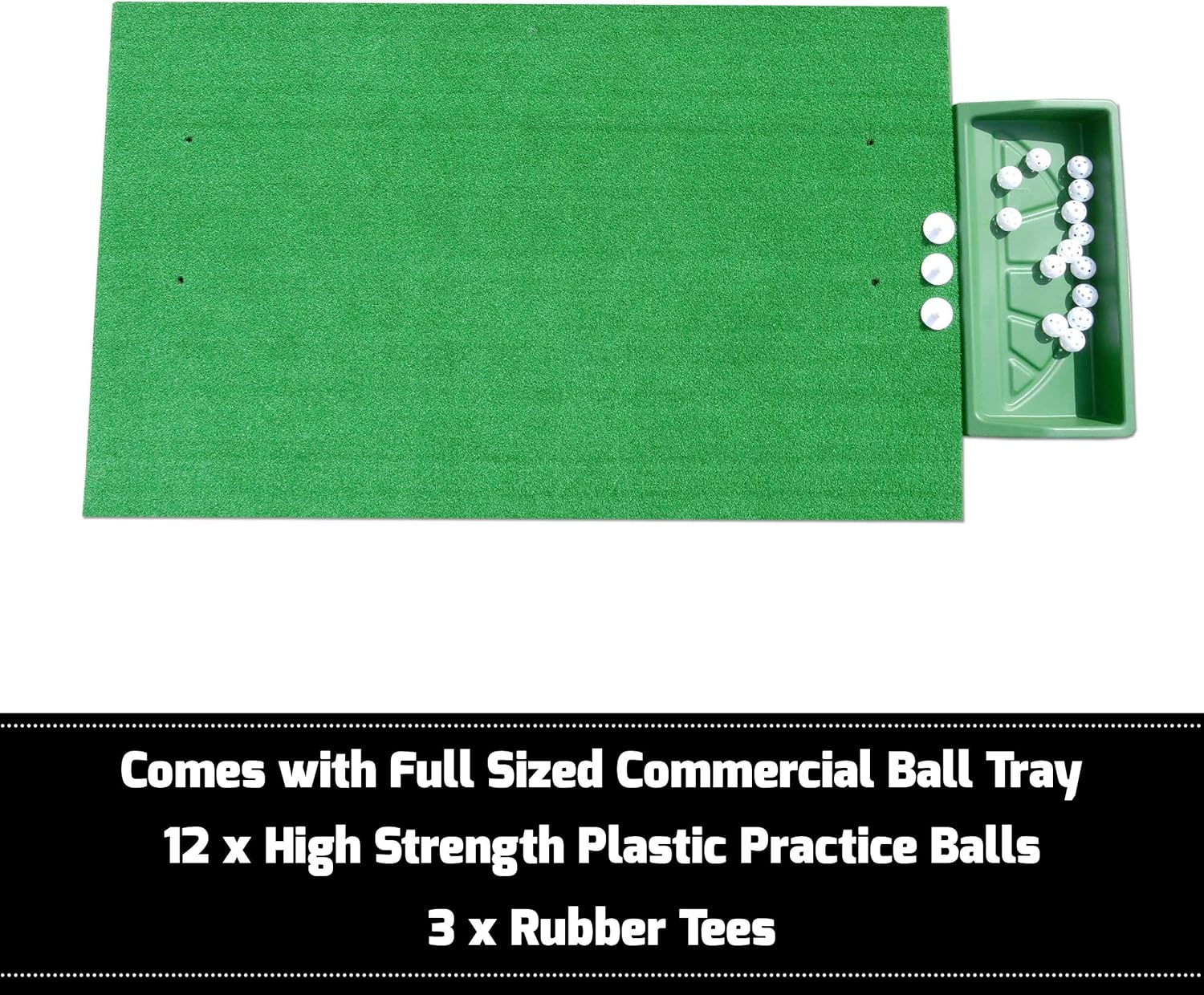 SharperGolf Premium Quality Golf Practice Hitting Mat, 3 Alignment Sticks, Training Aid, 12 Practice Balls, 3 Mat Tees : Sports & Outdoors