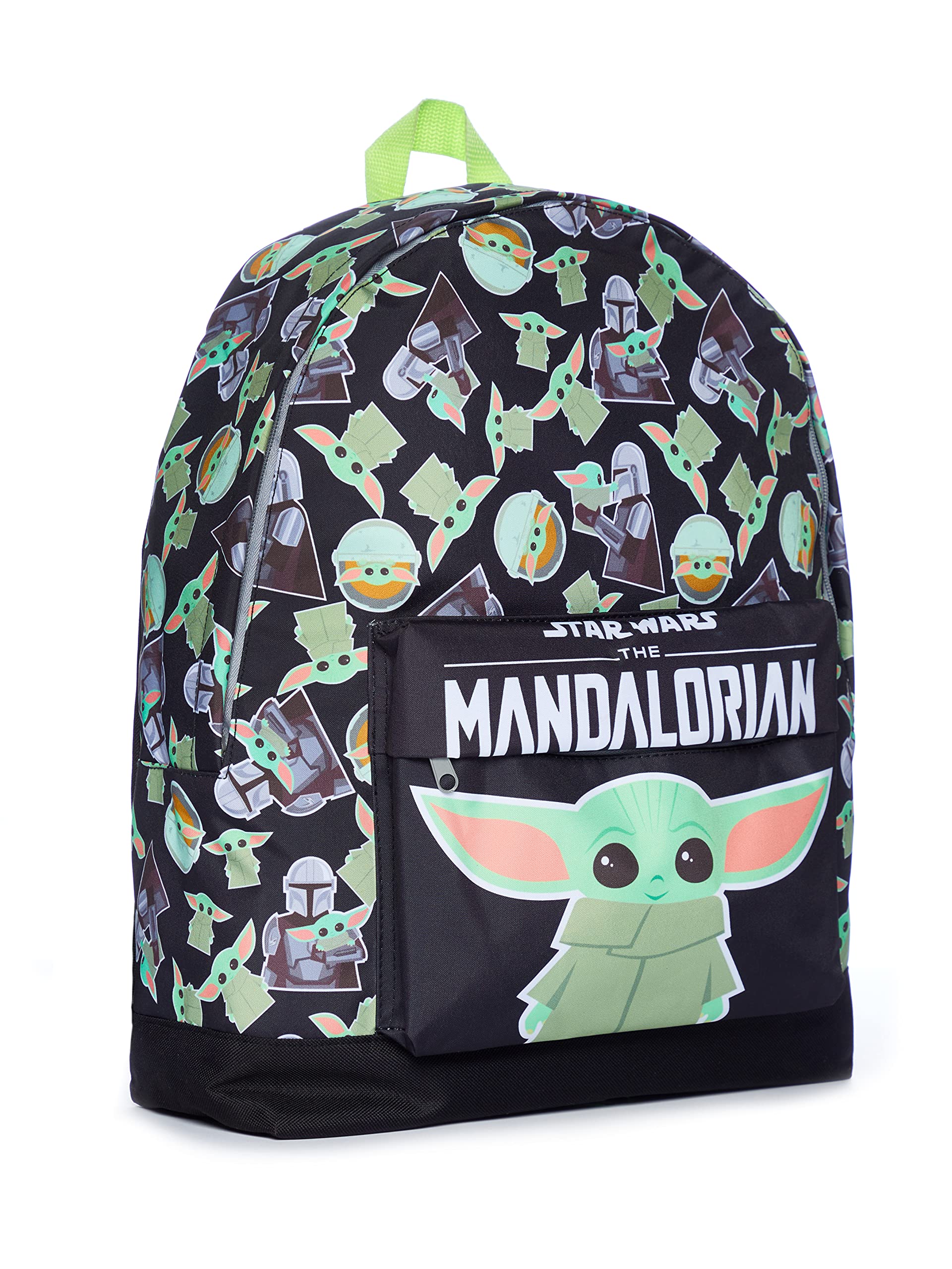 Star WarsThe Mandalorian Baby Yoda Childrens Backpack Black Green