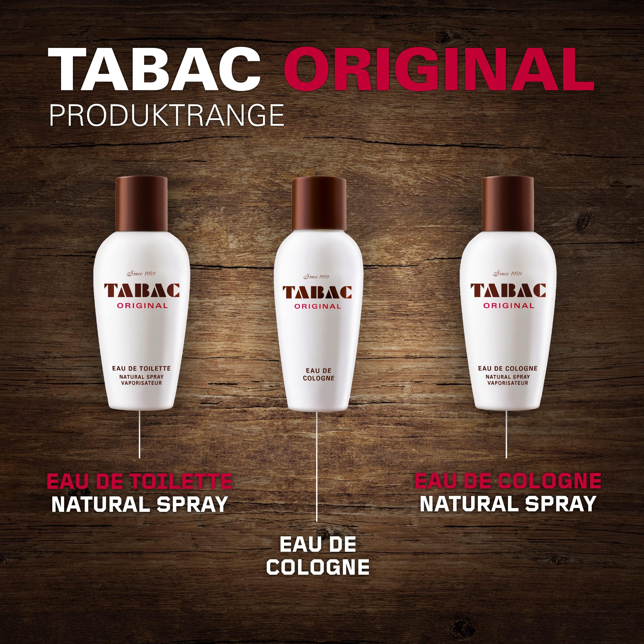 Tabac® Original | Eau de Cologne – Originale dal 1959 – Fresco speziato – cura maschile discreta – profumo da uomo senza tempo | 100 ml spray naturale vaporizzatore
