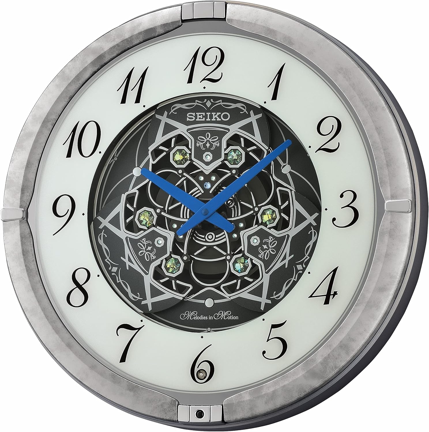 Seiko QXM397SRH 30 Melodies in Motion Wall Clock, Silver