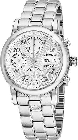 Amazon | Montblanc Star 5222 クラシックシルバーダイヤル 自動クロノ 