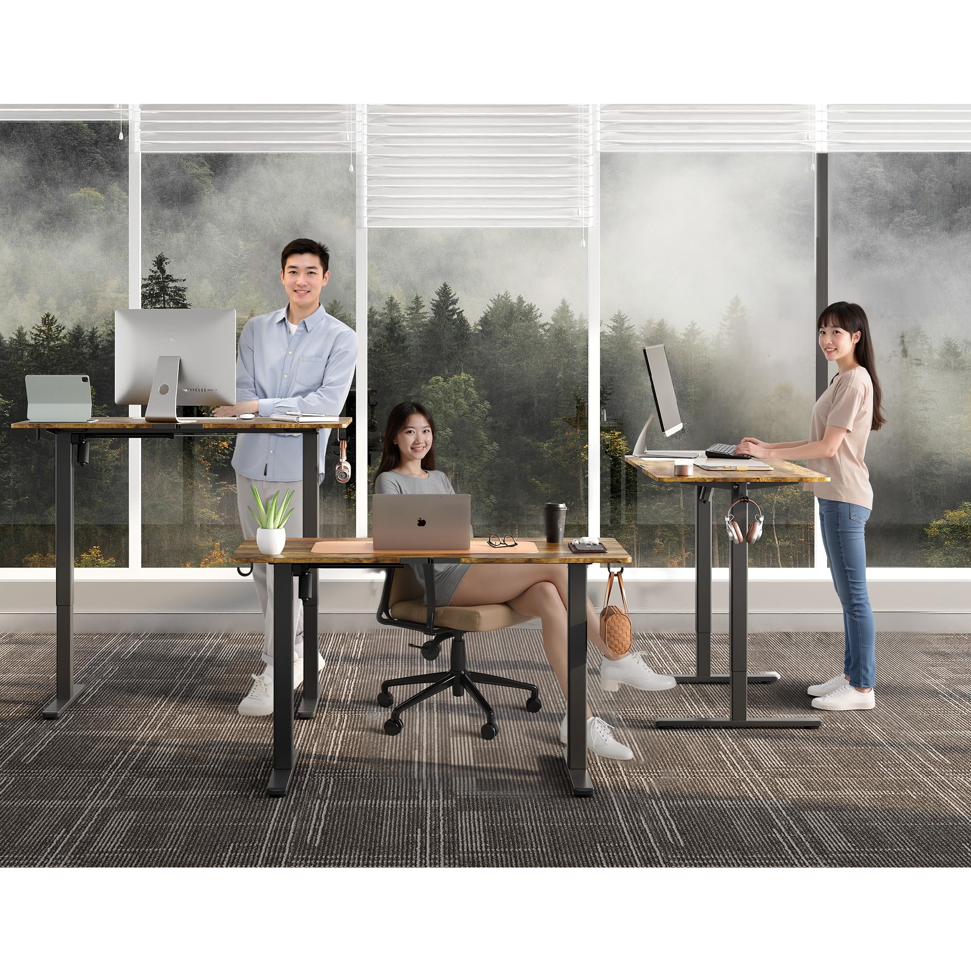 Amazon | Gamork 電動スタンディングデスク 高さ調整70CM-118CM