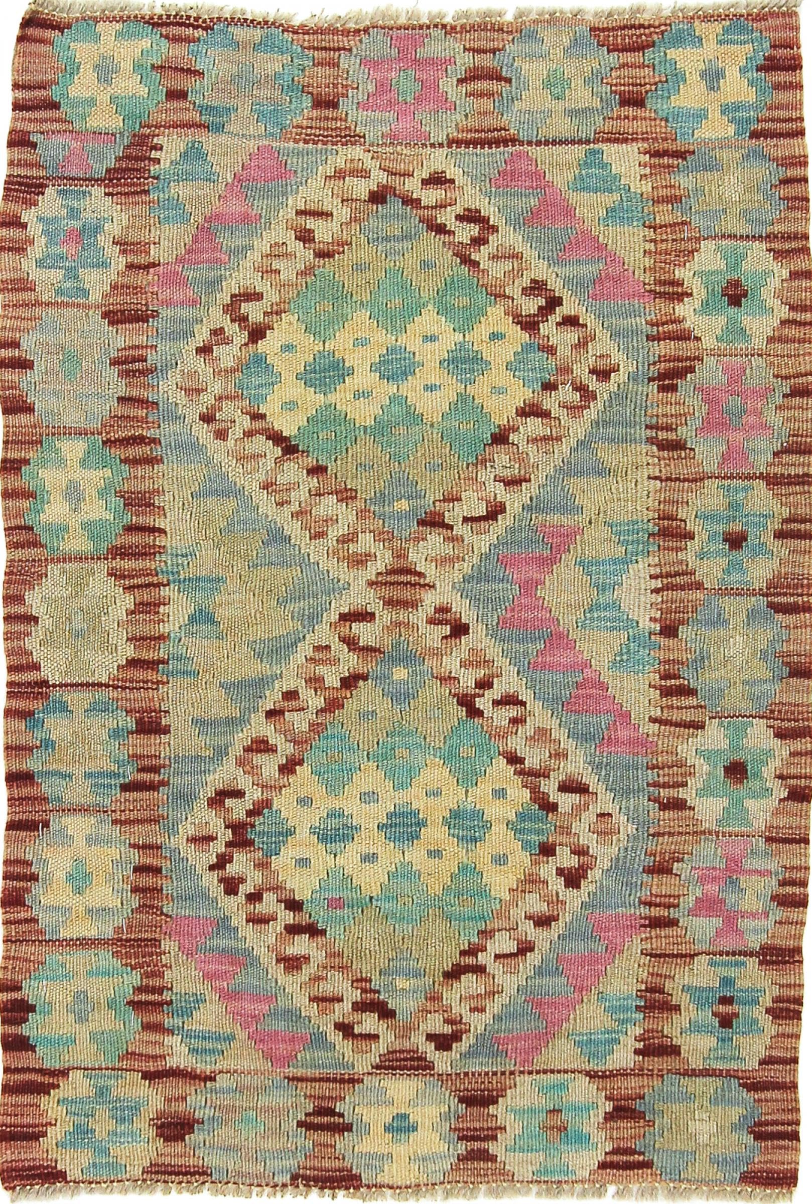 Kilim Afghan 60x86 cm pour réchauffer l'ambiance de votre coin lecture ou entrée