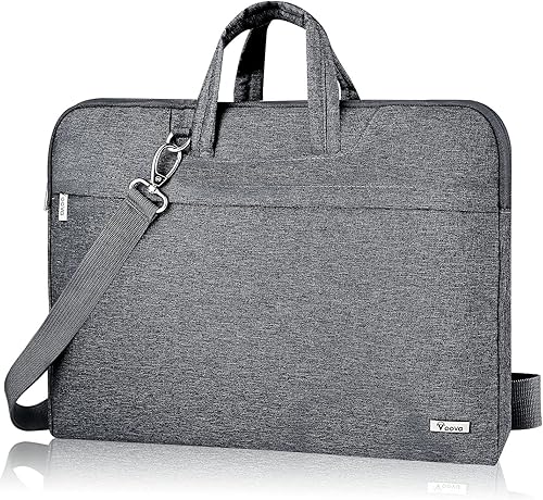 Miniatura 13 de Voova - Bolso de hombro para laptop de 14, 15, 15.6, 17, y 17.3 pulgadas, funda de transporte, maletín cruzado con correa Púrpura,Gris,Lavanda,Verde