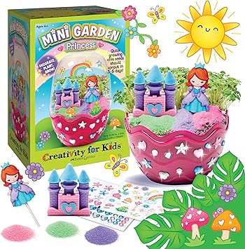 Creativity for Kids Mini Garden Princess Crafts Kit for Kids, STEM Toys for Girls | Spring Crafts Ages 6+
