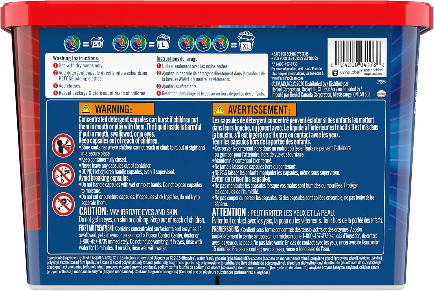 Persil Discs Laundry Detergent Pacs, Stain Fighter, 38 Count : Health & Household