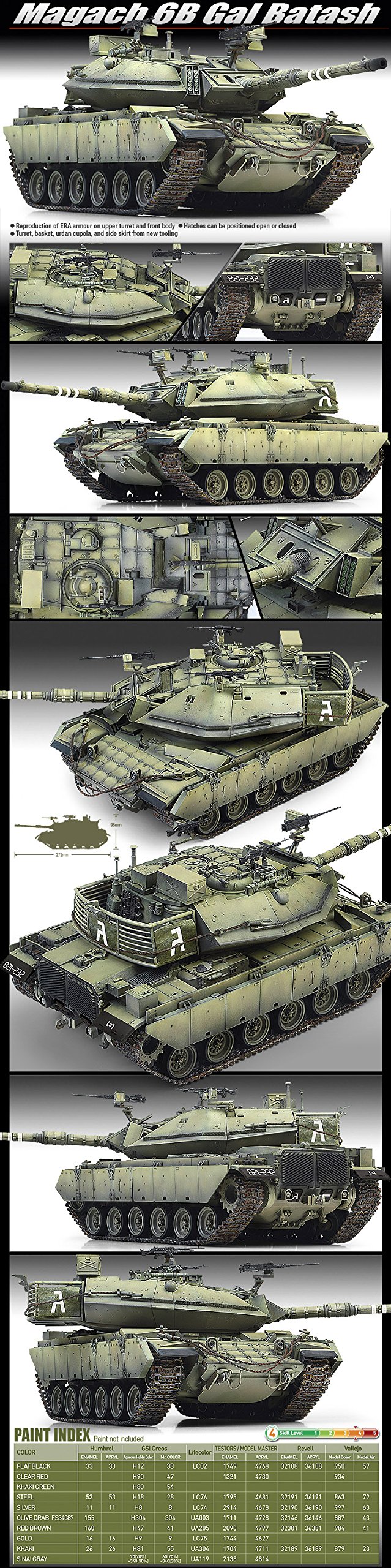 Academy US model czołgu 13281 Izrael Tankanks Ma Jiaqi 6B