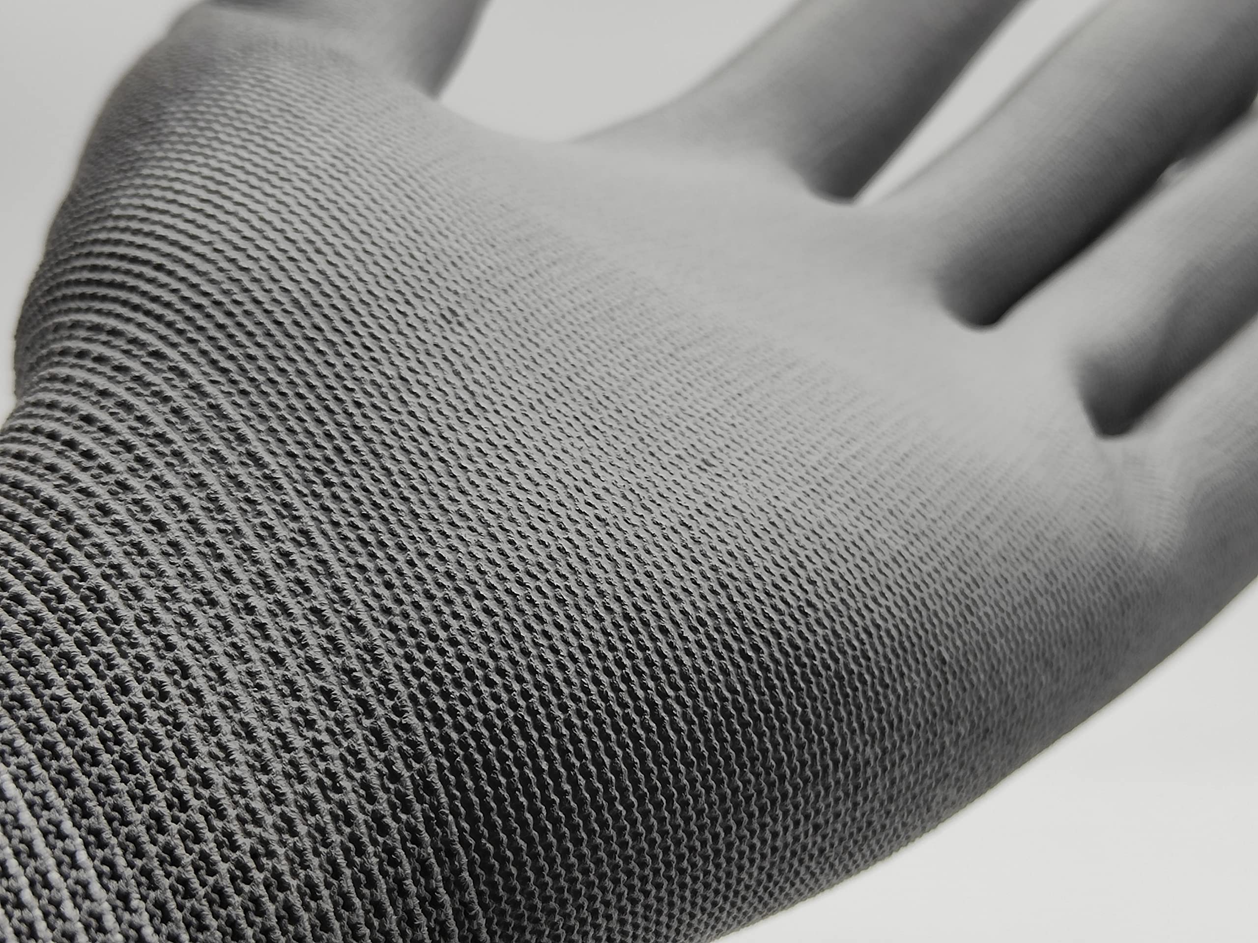 Ruvigrab Transpirable Poliuretano, Guantes De Trabajo Unisex Adulto, Gris (Grey), Talla 9 - 24 Pares Paquete De