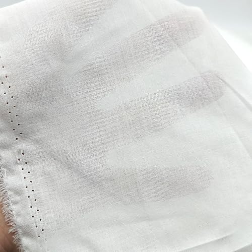 Miniatura 16 de Tela de muselina blanca, 100% algodón, 2 yardas x 59 pulgadas, 75 GSM, color blanco, material suave y ligero para forros, costura, manualidades