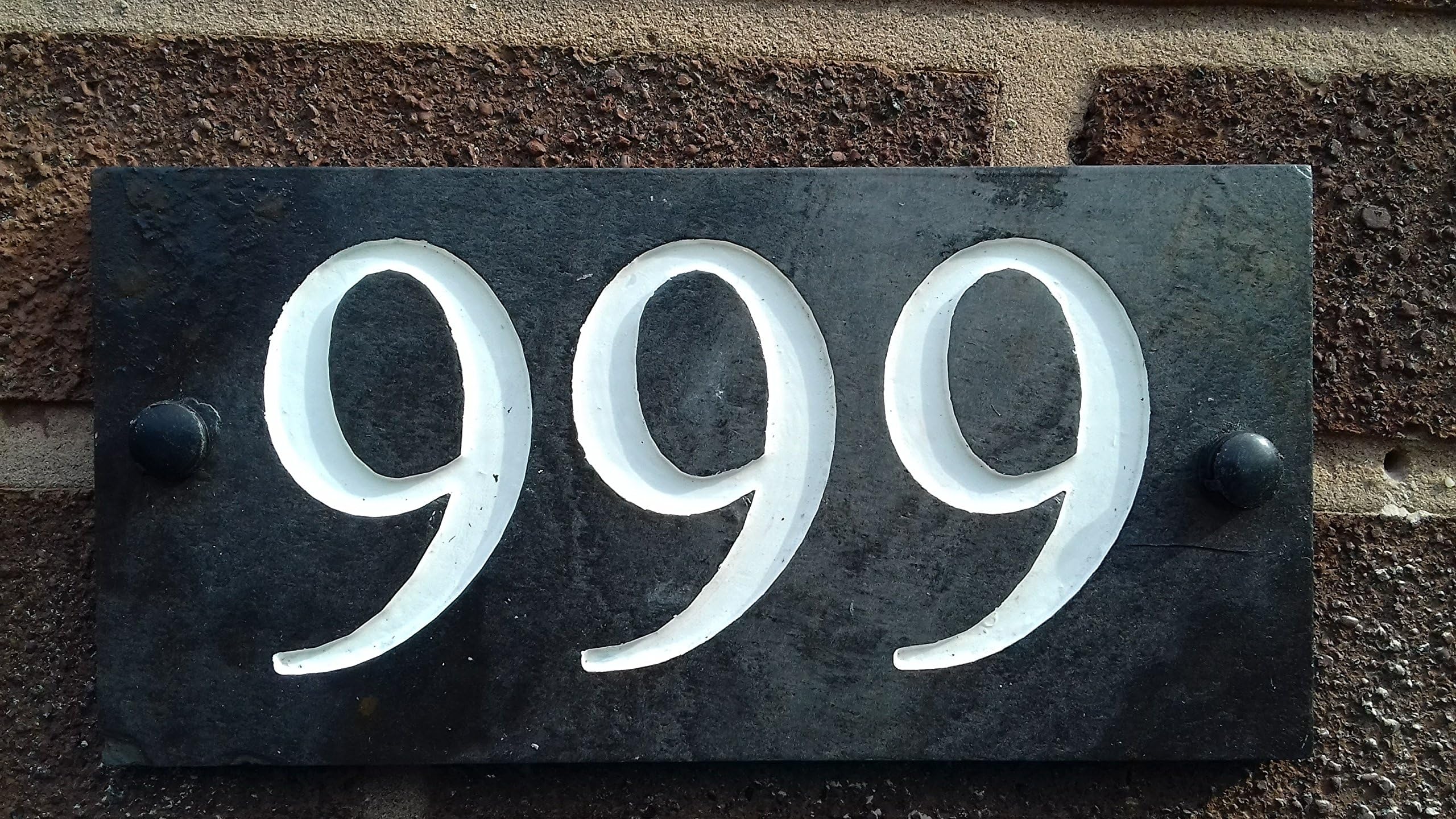 IDTech Slate Door House Number 100 to 999 - Deep engraved Black Slate - Select your house number in Gift option during checkout