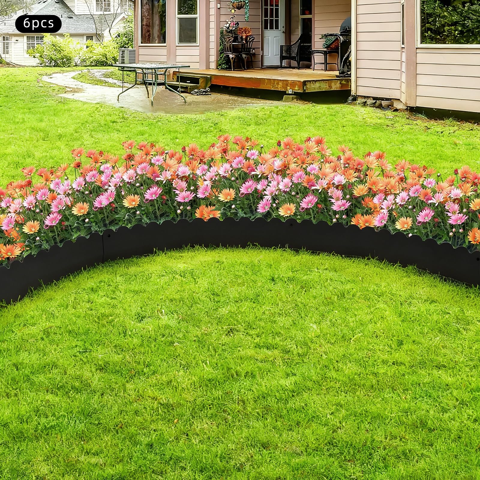 Bordure de jardin flexible en métal résistant aux intempéries 18 cm de