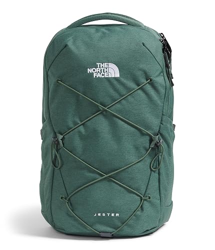 The North Face Women's Jester Everyday Laptop Backpack | Commuter Travel Bag with Laptop Sleeve, Water-Repellent Finish, Spacious Compartment, Duck Green Dark Heather, One Size