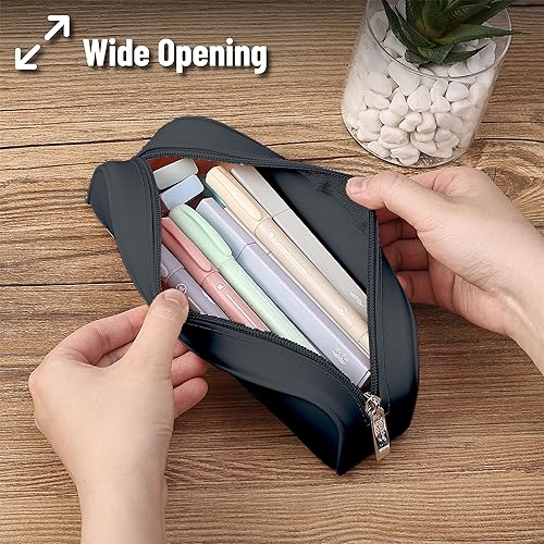 Miniatura 5 de Mr. Pen - Estuche de silicona para lápices, estuche negro, estuche pequeño, estuche estético para lápices