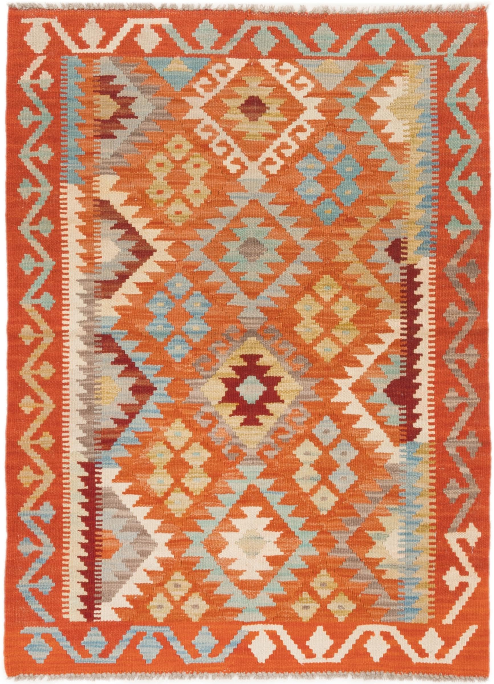 Kilim Afghan 88x124 tapis en laine d'orient pour sol froid