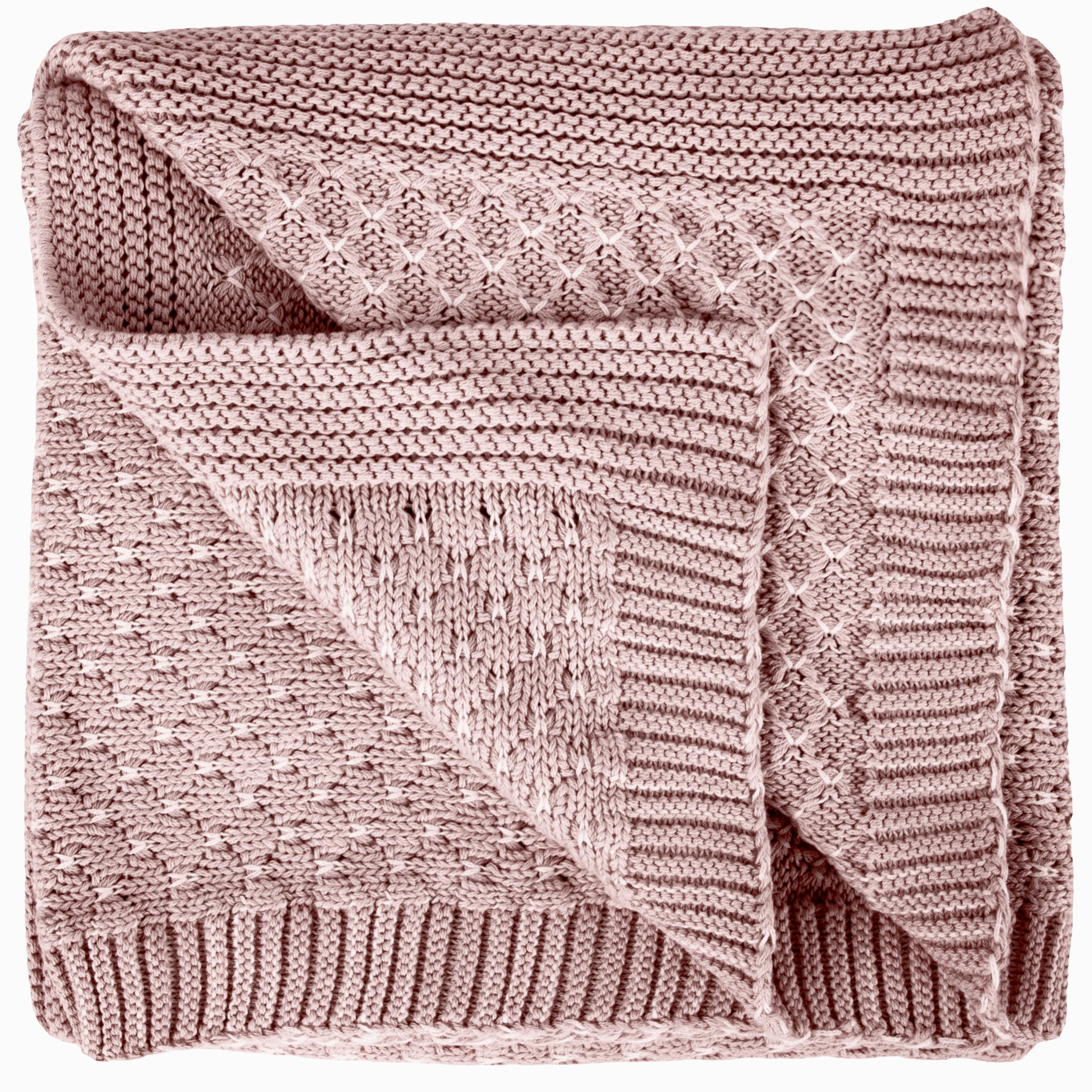 Babydecke aus Baumwolle, gestrickt, 80×100 cm, Öko-Tex | Für Kinderwagen, Babybett & Kuschelzeit, weich, atmungsaktiv, Geschenkbox inklusive