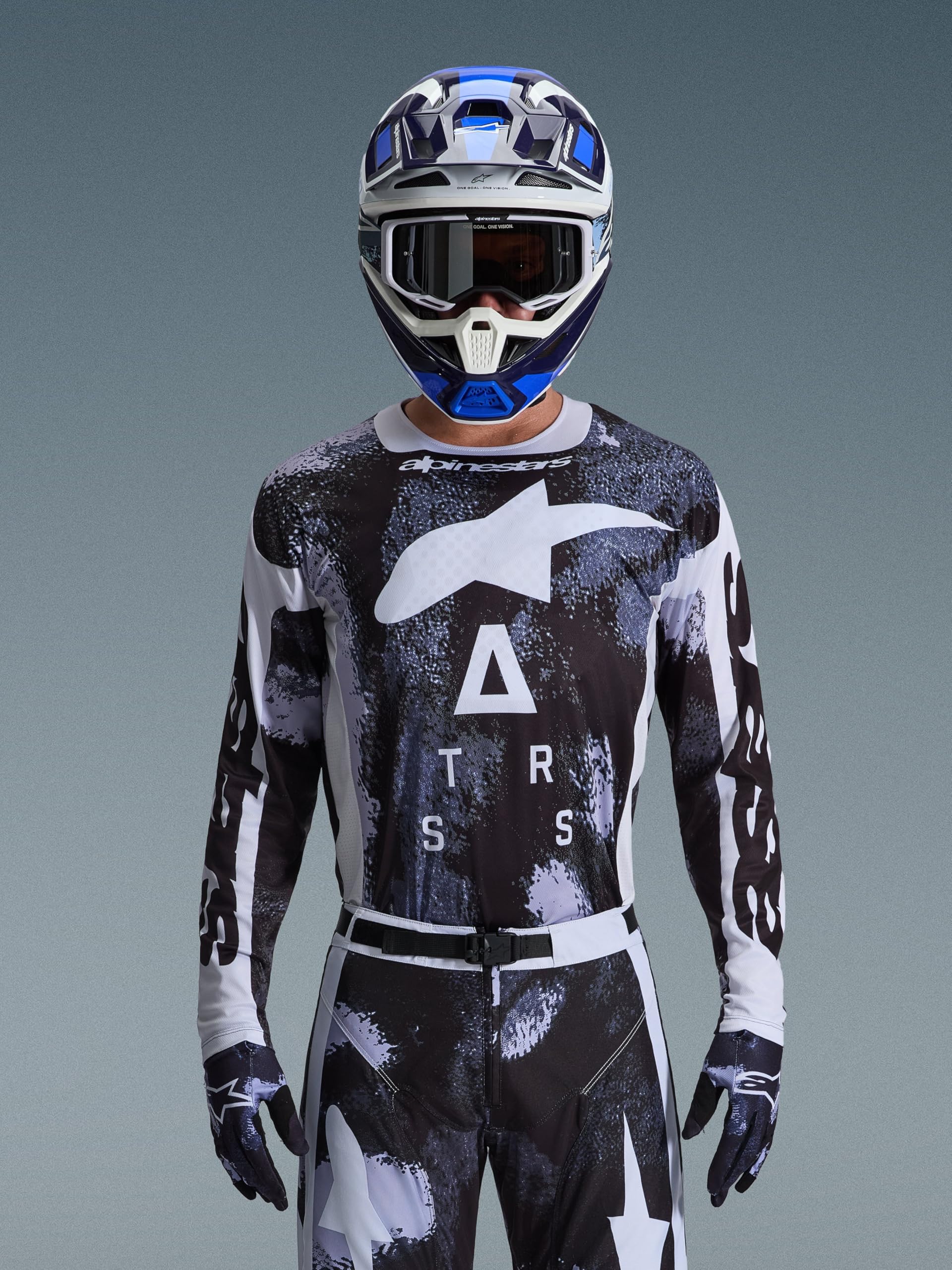 Alpinestars Racer LAHND Koszulka motocrossowa, czarny/biały, S