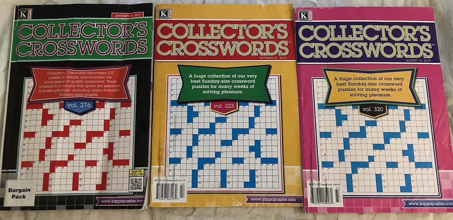 Lot of (3) Collector's Crosswords SundaySize Crossword Puzzles Books