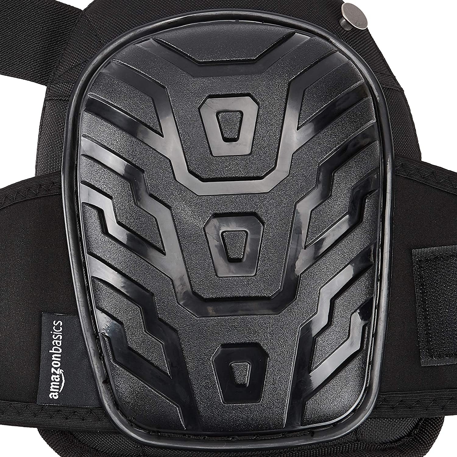 Amazon Basics Genouillères professionnelles, en mousse durable, rembourrage en gel confortable, avec clips faciles à régler, 1 paire, 17,8 x 11,7 x 24,1 cm, noir