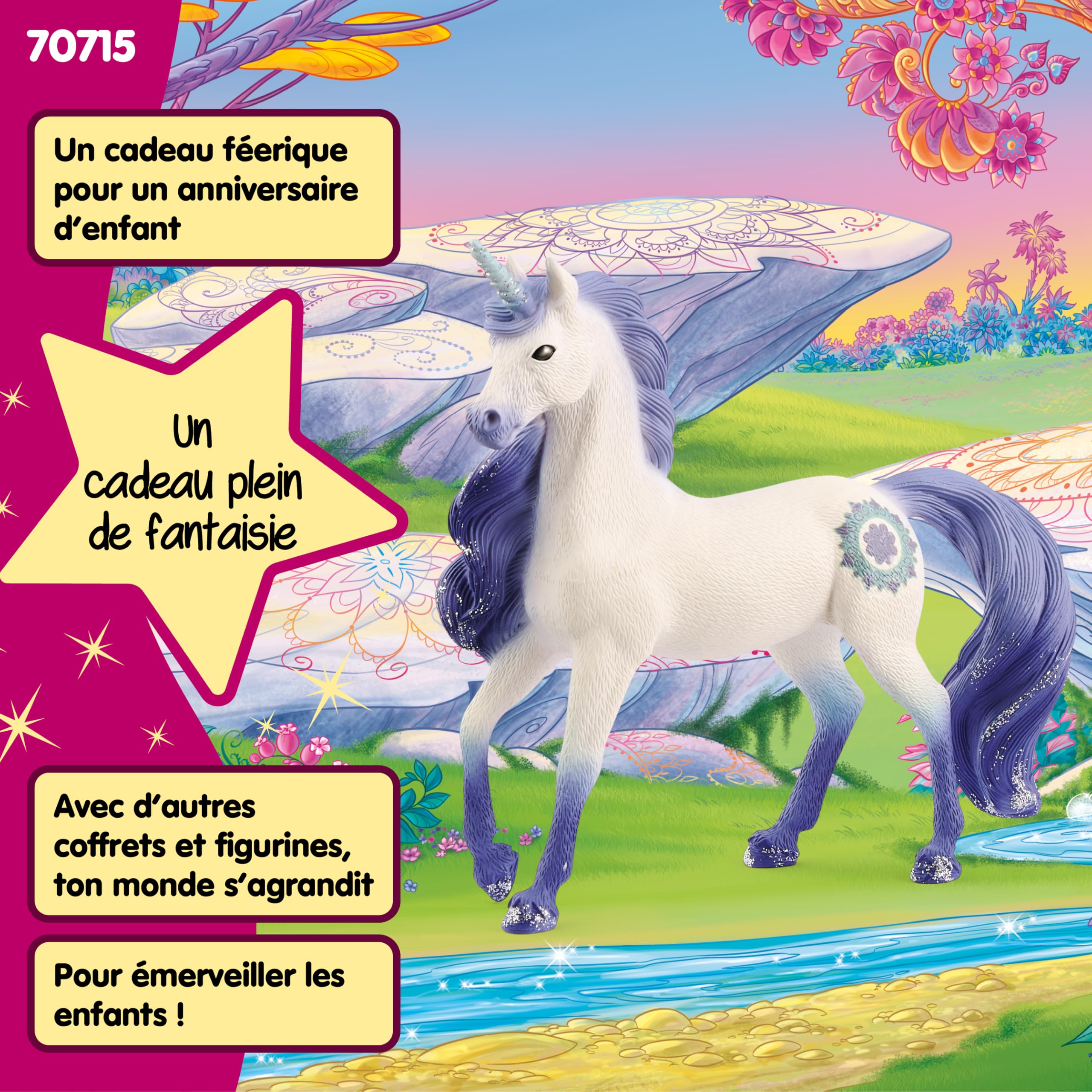 schleich BAYALA | Jument licorne Cassiopeia 70859 | Figurine féerique détaillée | Cadeau magique pour enfants | Figurine de collection de haute qualité | Jouet dès 5 ans | 14 x 4 x 12 cm