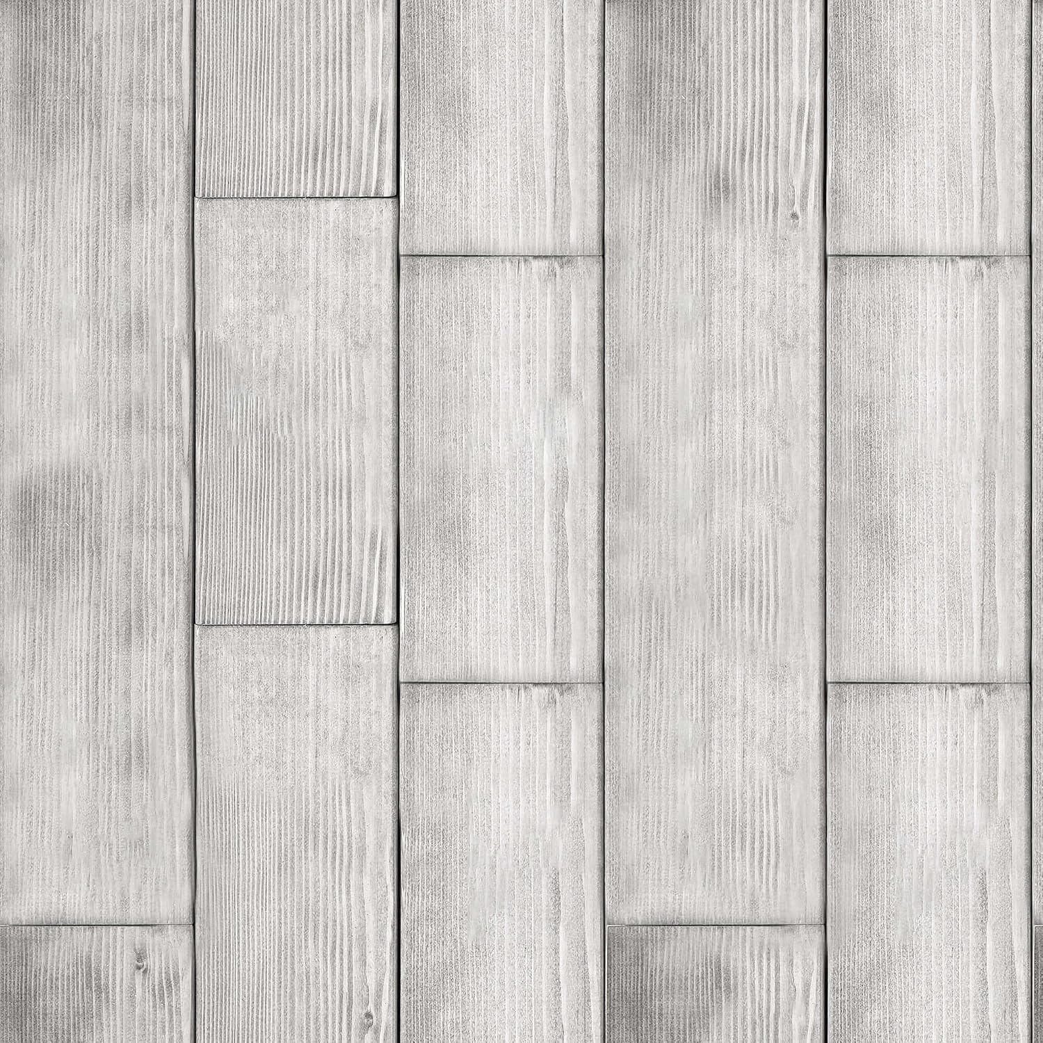 SpeedWallpaper Grey Wood Peel and Stick Removable Wallpaper 5002