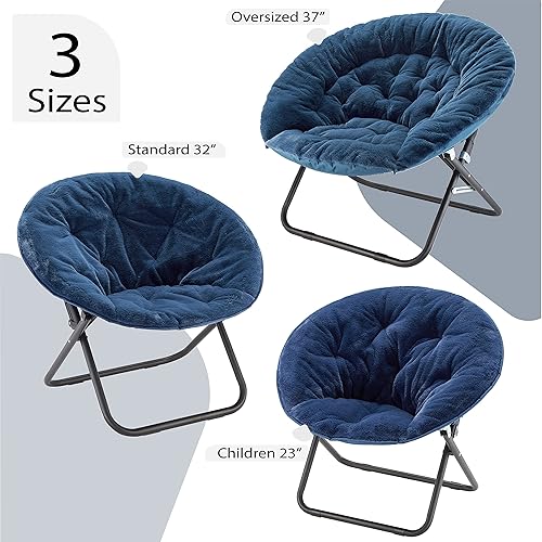 Miniatura 34 de Heritage Kids Silla plegable de piel sintética blanca con base dorada de 23 pulgadas Kids Saucer™ Blanco con base dorada,Negro con base negra,Negro