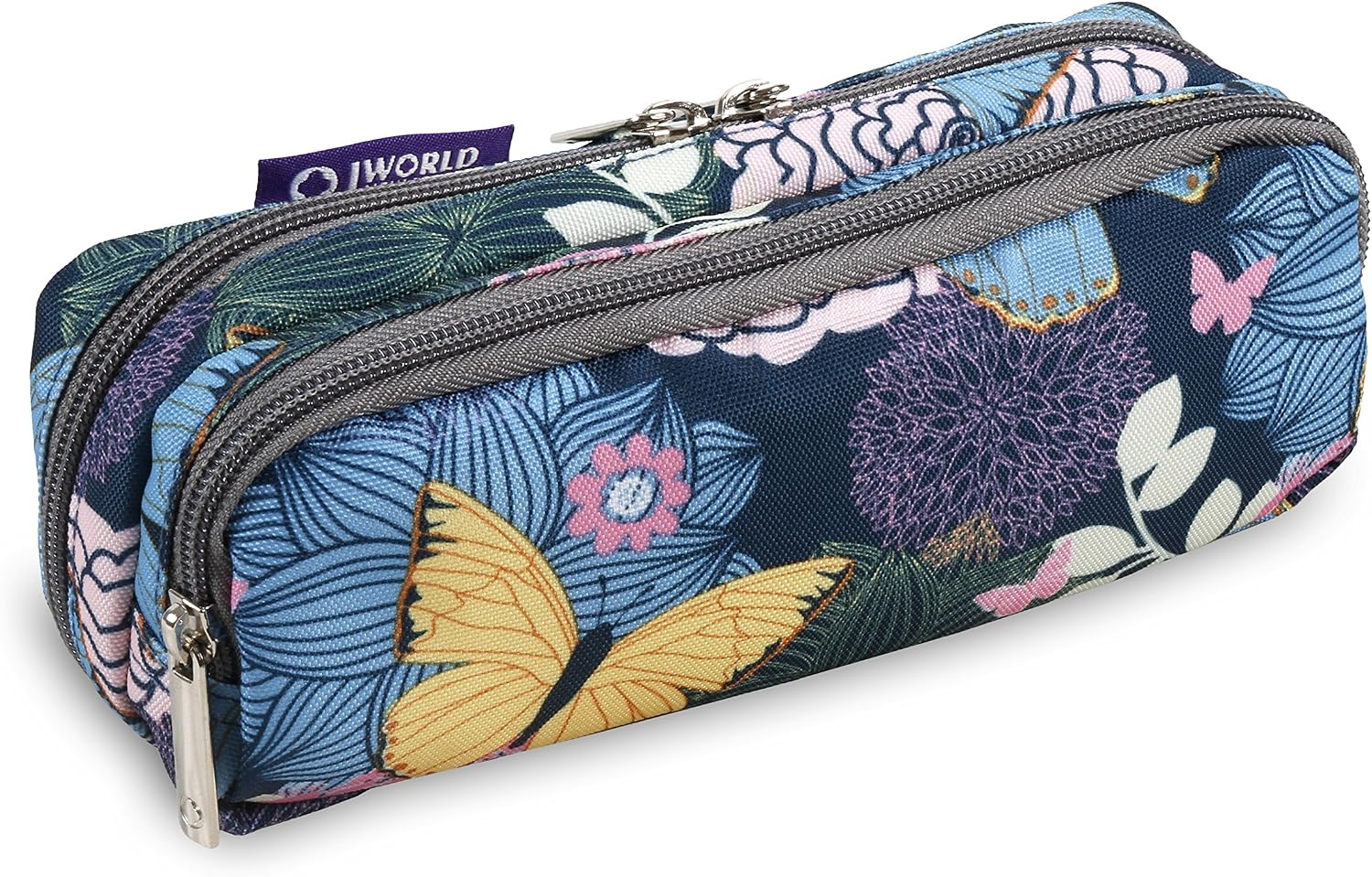 J World Jojo Cute Pencil Case for Kids & Adults. Soft Fabric Zip Pen Bag image 3