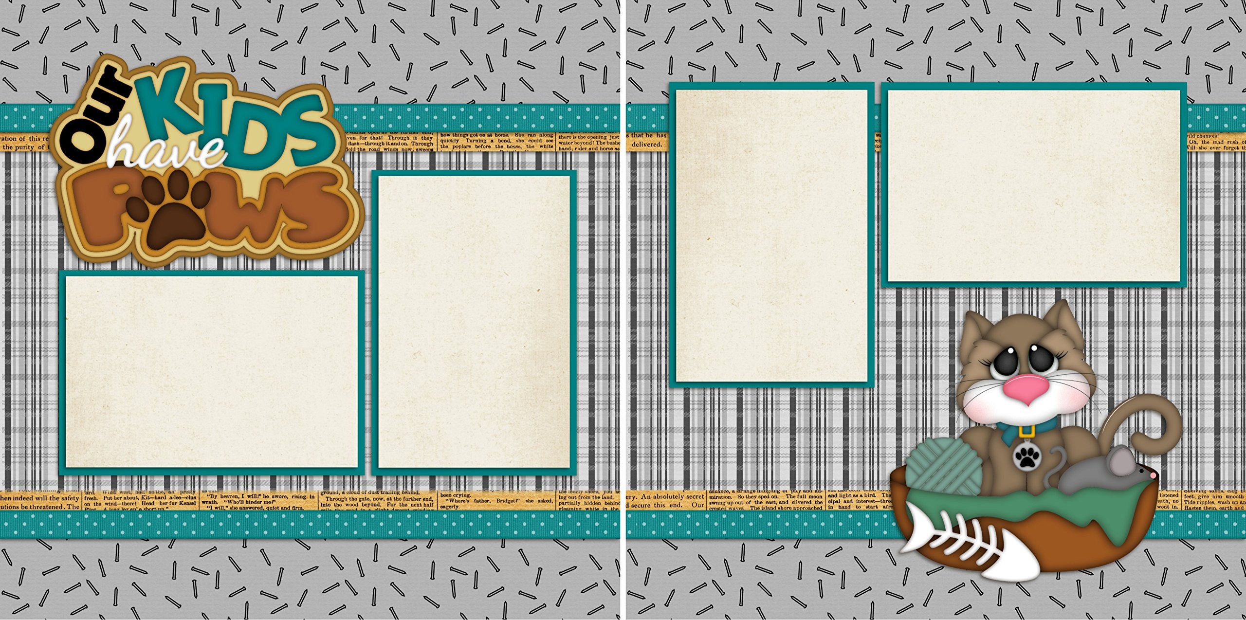 Zestaw do scrapbookingu My Cat - 5 układów podwójnych stron