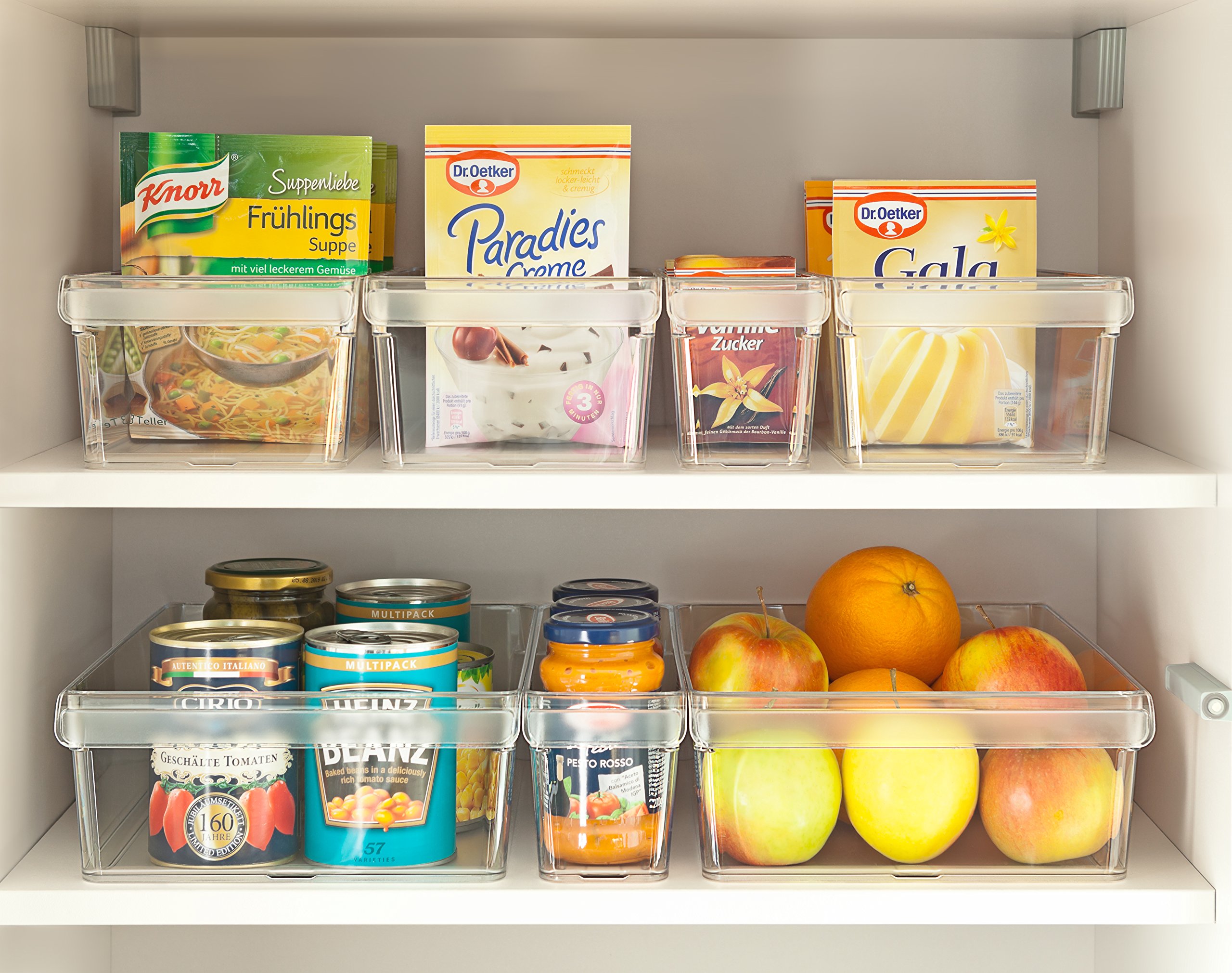 Rotho, Loft, Fridge Organizer 1.6l, Plastic (PP) BPA-Free, Transparent, S/1,6l (31,0 x 7,5 x 9,0 cm)