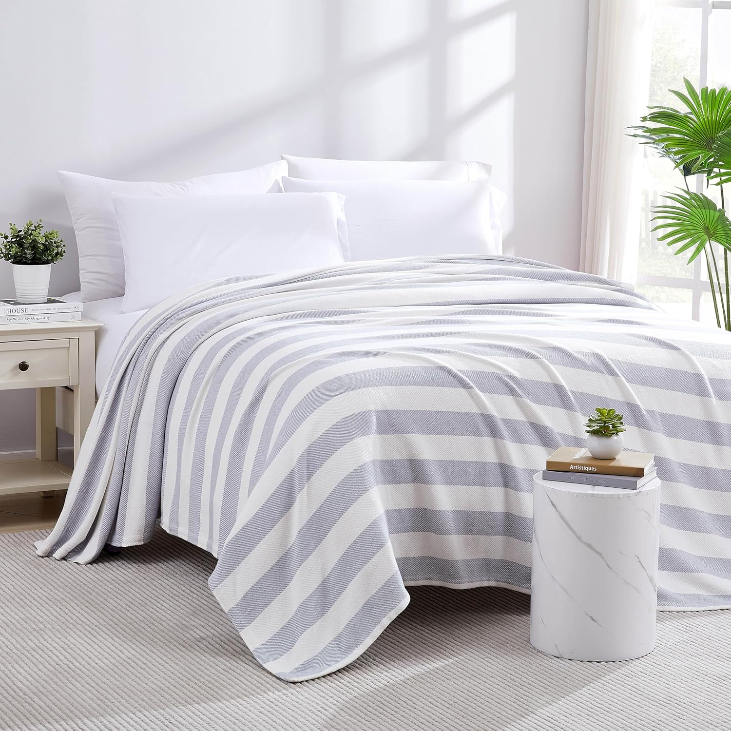 Southshore Fine Living, Inc. 100 Cotton Striped King