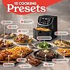 Freidora de Aire Gourmia - 7 Qt de Gran Capacidad con Pantalla LED, 12 Preajustes con un Toque, Tecnología FryForce 360°, Canasta y Bandeja Crujiente Antiadherentes Aptas para Lavavajillas, Negro 2