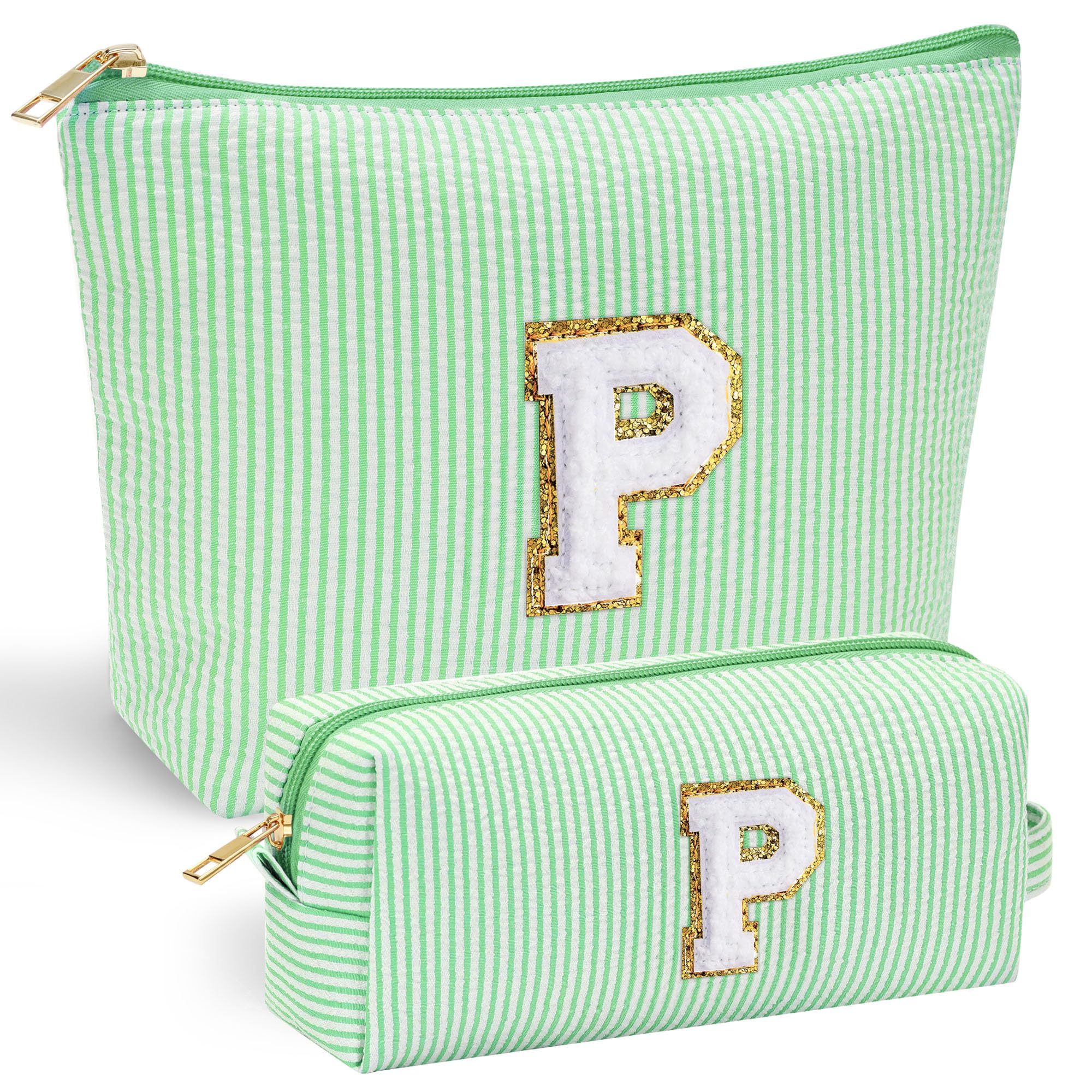 Parima Personalised Gifts for Girls Women - Personalised Make up Bag Initial Make up Bags A Preppy Stuff Birthday Gifts for Women Gift for Girl Womens Girlfriend Teenage Girls Gift Makeup Bag — view 51