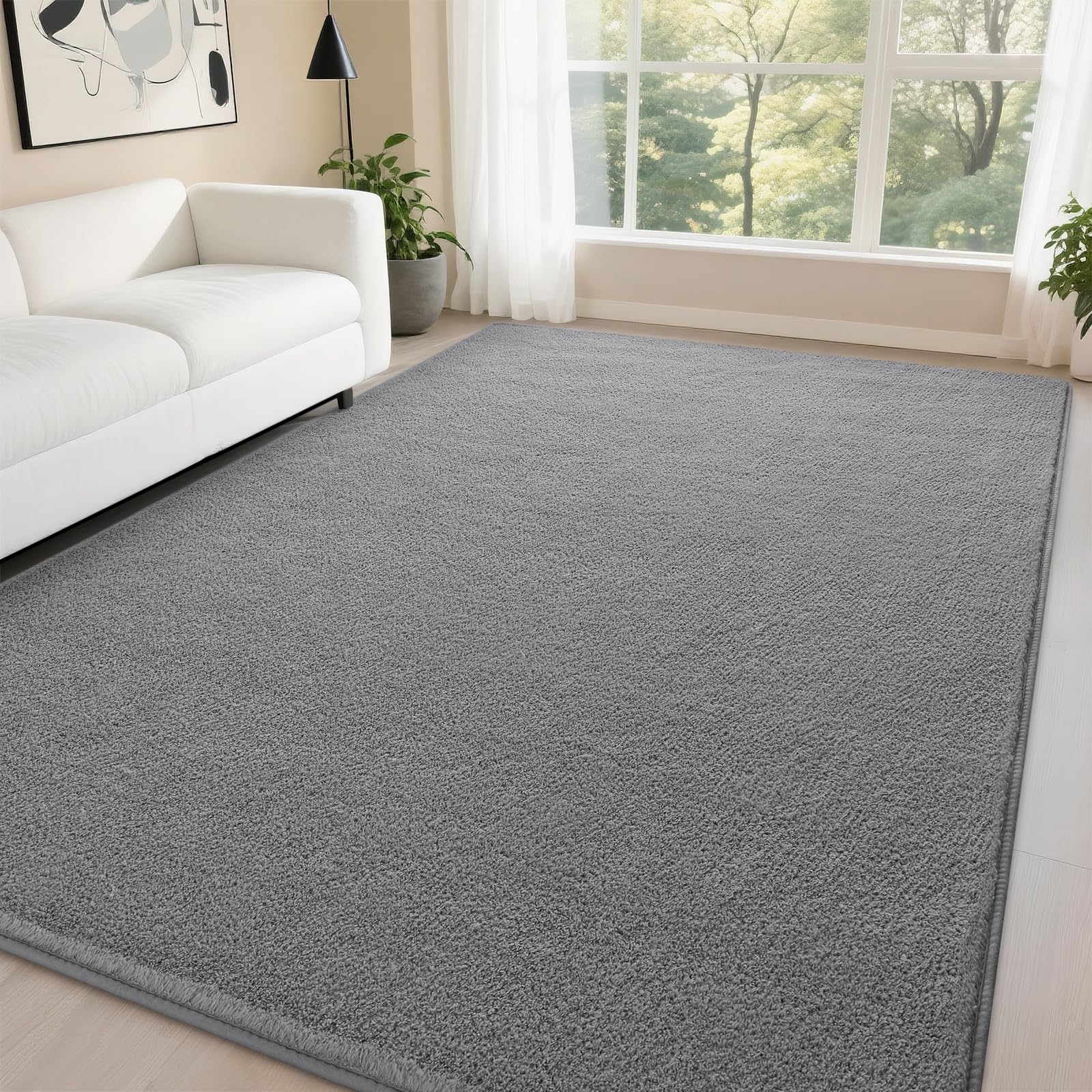 Amazon.com: DweIke 6x9 Grey Area Rugs for Bedroom, Super Soft