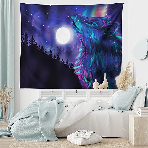 Miniatura 60 de Ambesonne Tapiz gótico, patio con hiedra encantada en la puerta antigua al bosque, colgante de pared ancho para dormitorio, sala de estar, 2-Verde